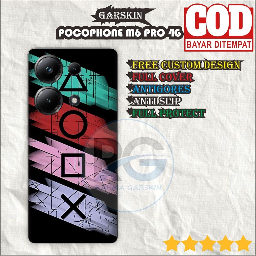 

Wrap* Pocophone M6 Pro 4g 5g Gamer Wrap Skin Stiker Garksin CUSTOM Gratis (2pcs)