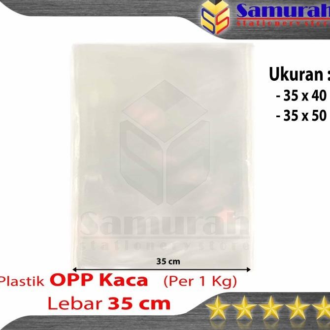 Terlaris Plastik Opp Kaca Lebar 35 X 40 - 50 / Plastic Souvenir Roti Tas Boneka