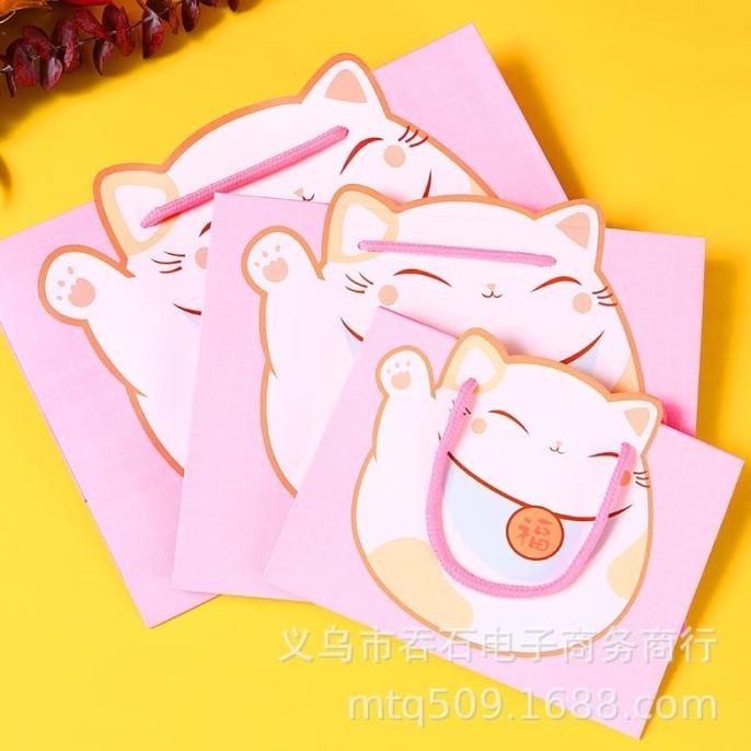

acc Paper Bag S Maneki Kucing Hoki Kantong Kue Imlek Hadiah Kado Murah