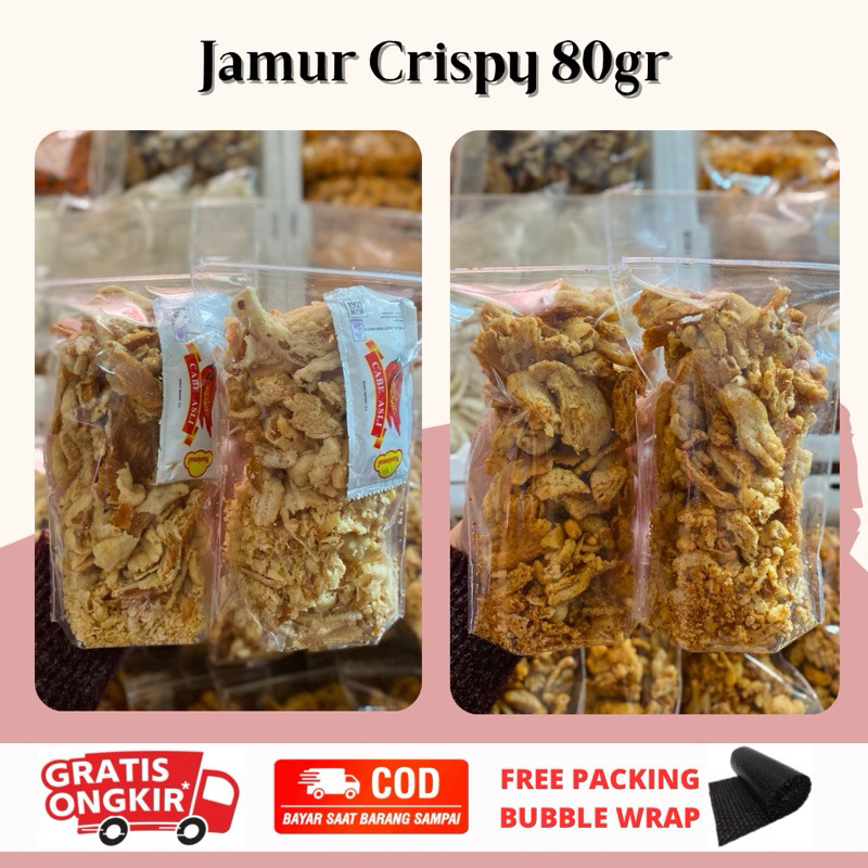 

JAMUR CRISPY 80GRAM | KERIPIK JAMUR CRISPY PEDAS & ORIGINAL