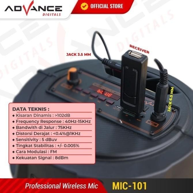 Advance Mic 103 Wireless Profesional Microphone Tanpa Kabel Murah [terbaik]