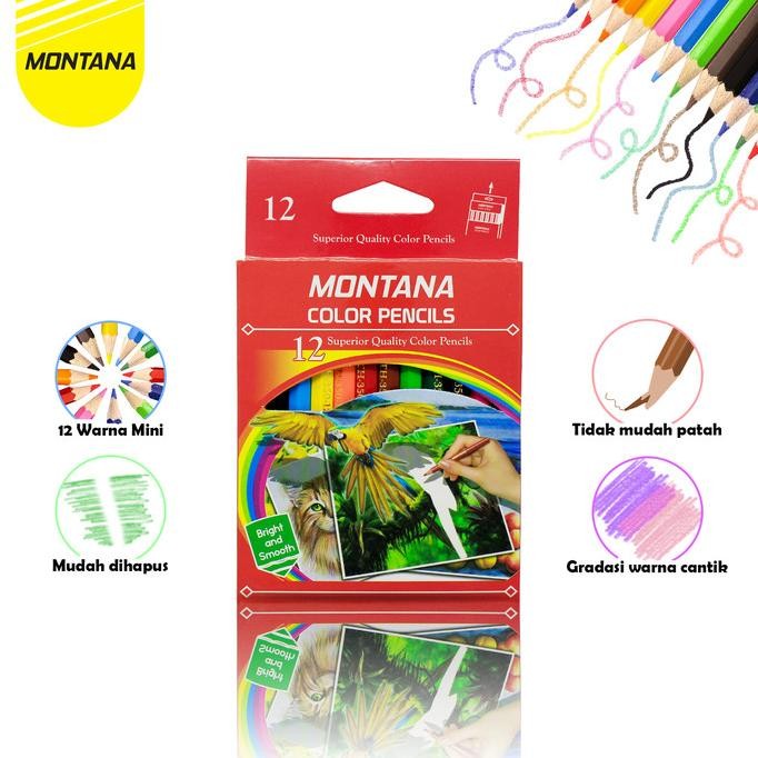 

COLOR PENCIL / PENSIL WARNA MONTANA TH-350 / 12 WARNA