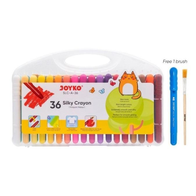 

CRAYON SILKY / KRAYON PUTAR HALUS 36 WARNA - JOYKO SLC-A-36 MURAH