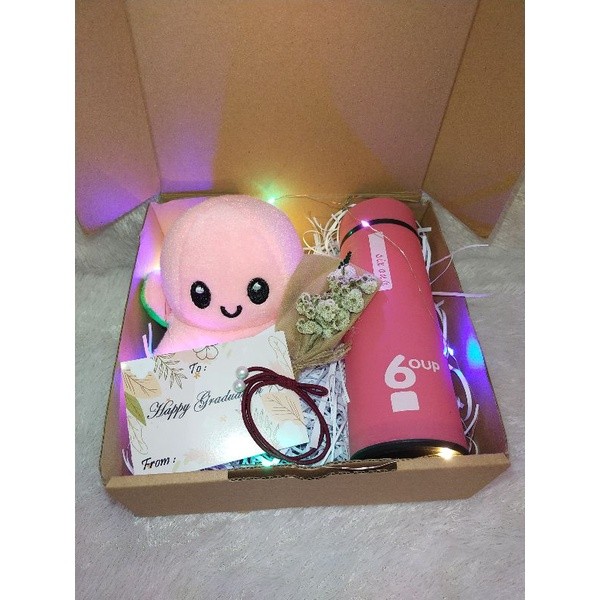 CUCI GUDANG  BANTAL & BONEKA TERMURAH Hampers boneka gurita botol kaca / gift box ulang tahun/KADO