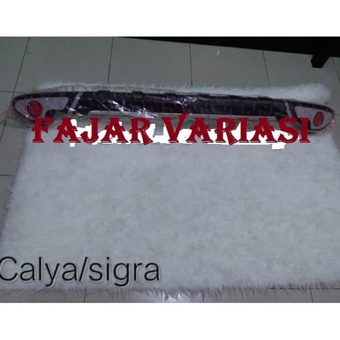 pengaman bumper bemper belakang all new calya /sigra list silver