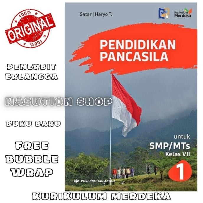 

READY GROSIR Buku Pendidikan Pancasila Kelas 1 / 7 VII SMP/MTs Erlangga Kurikulum Merdeka KM STOK TERBATAS