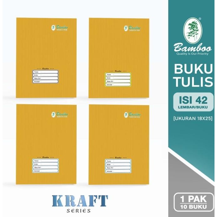 

BAMBOO BUKU TULIS BOXY 42 KRAFT SERIES [1 PAK/10 BUKU]