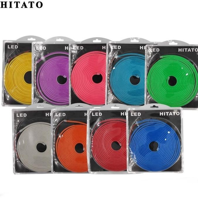 HITATO LAMPU LED NEON FLEX / NEON FLEXIBLE STRIP LIGHT 2835 5M DC 12V