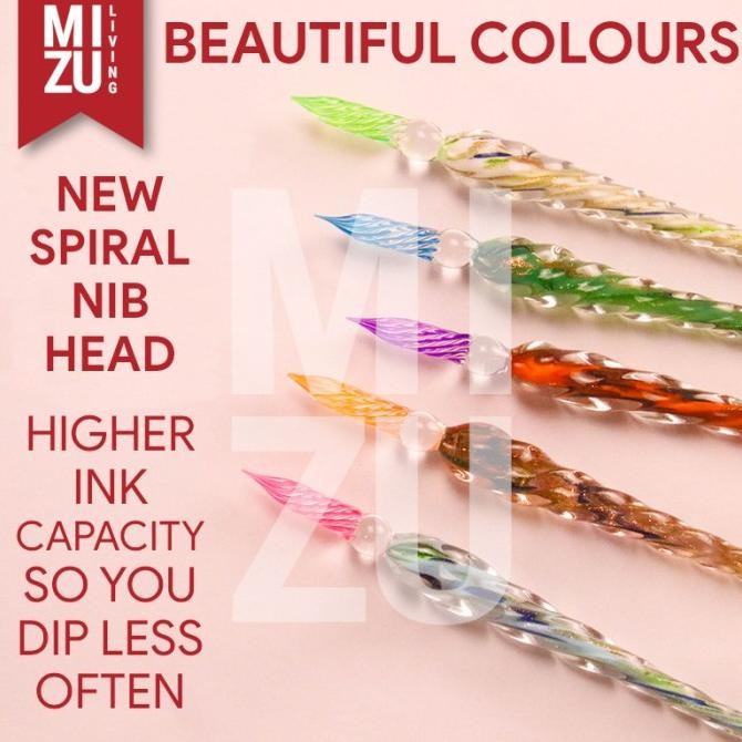 

Buy New Mizu Penna Vetro Vi Glass Dip Pen Kaca Calligraphy Set 5 Gold Ink Neo