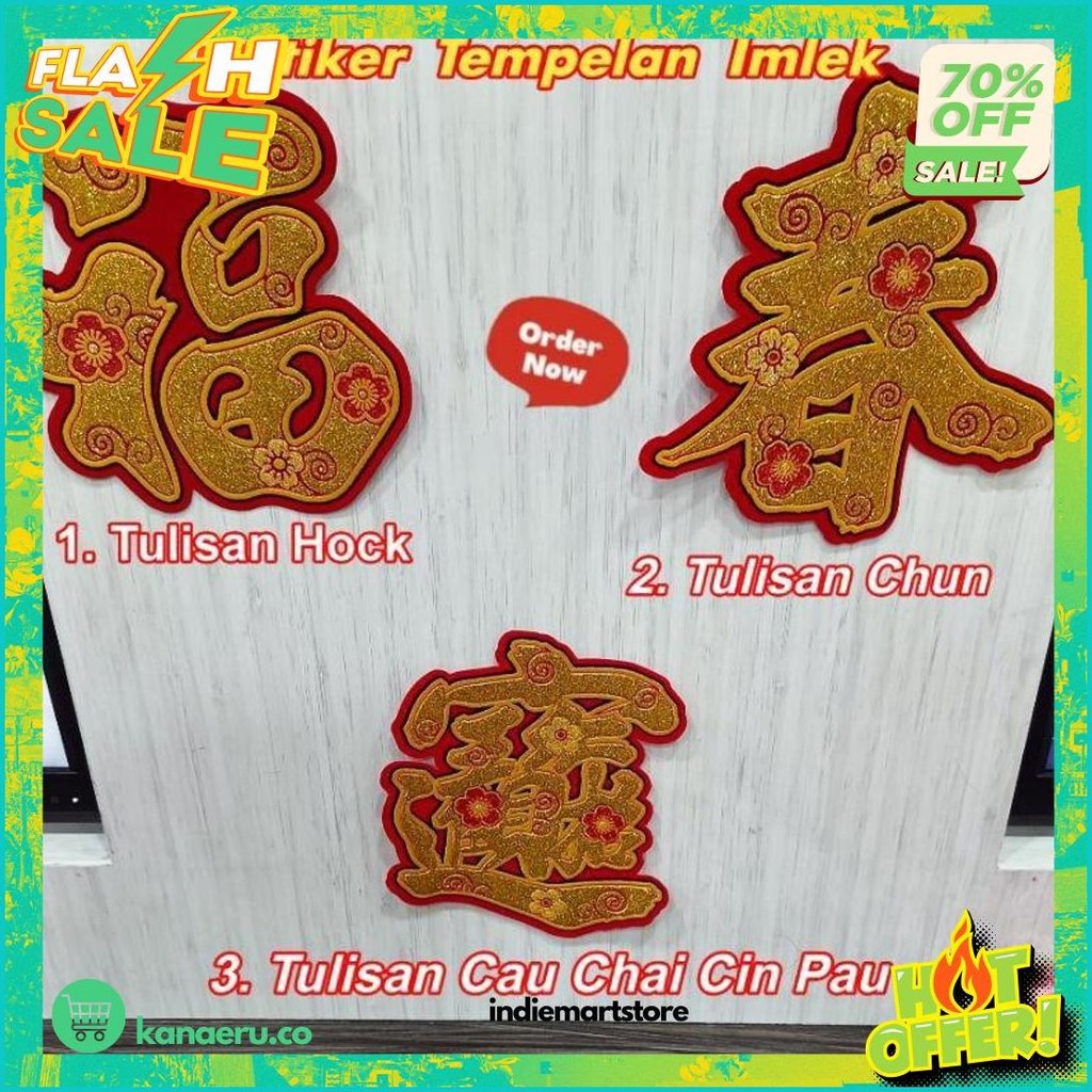 

Setiker Tulisan Imlek Ada 3 Varian Tulisan Hock, Chun, & Cau Chai Chin Pau Kilat