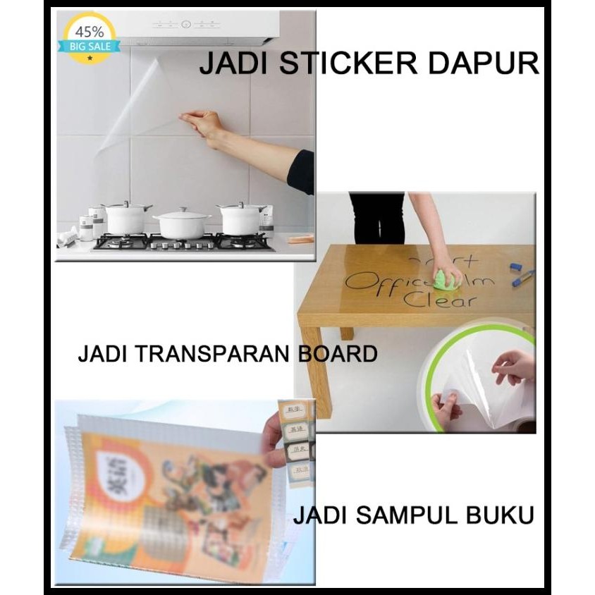 

METH5M STICKER TRANSPARAN SERBAGUNA ANTI MINYAK DAPUR PAPAN TULIS ANAK