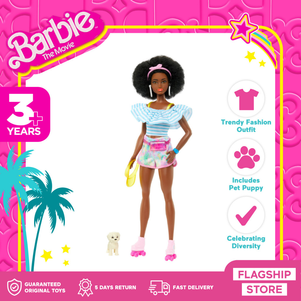 Barbie The Movie Doll with Natural Afro Hairstyle - Mainan Boneka Anak Perempuan