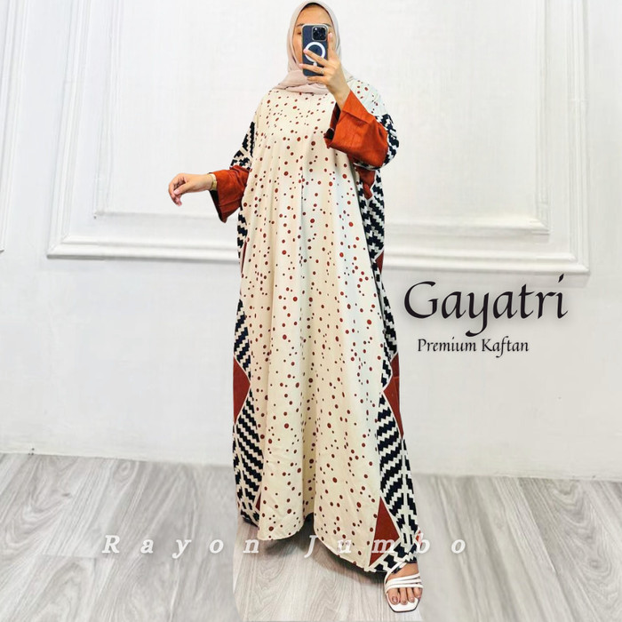 Kaftan Rayon Jumbo - Terbaru Gayatri kaftan wanita terbaru jumbo gamis mewah kondangan remaja simple