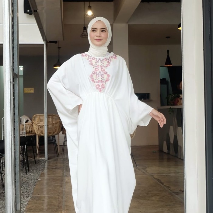 Kaftan Kaftan putih/Kaftan hitam - Putih pink arab terlaris
