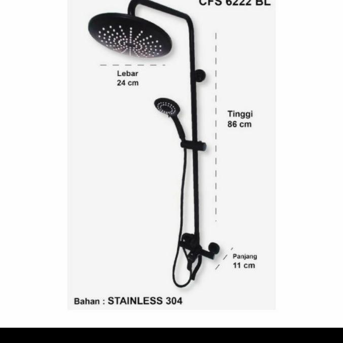 

PROMO SHOWER TIANG COLUMN BLACK/SHOWER PANAS DINGIN
