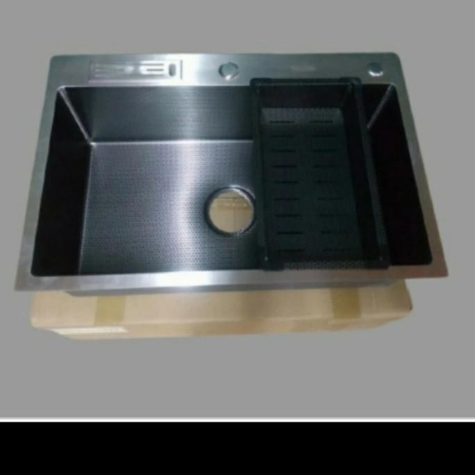 

PROMO PAKET LENGKAP KITCHEN SINK THESINK 6845 BLACK TINGGAL PASANG
