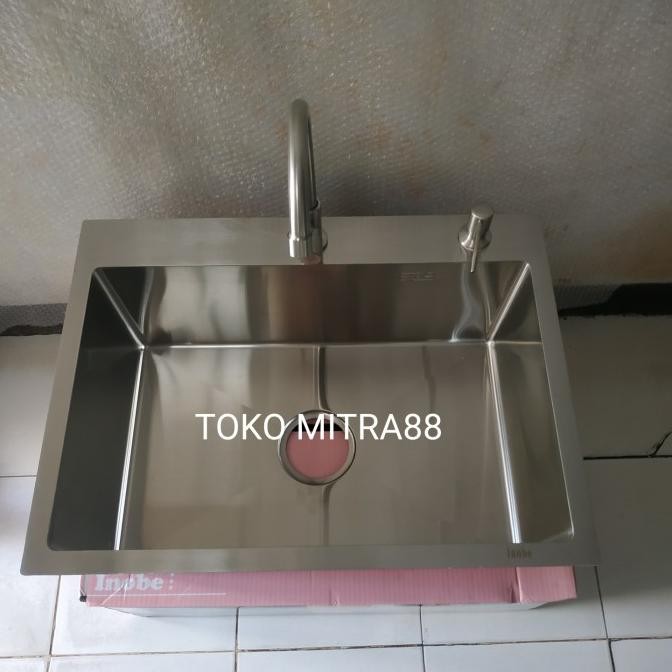 

PROMO KITCHEN SINK INOBE 6045 STAINLESS+KRAN PIPA STAINLESS