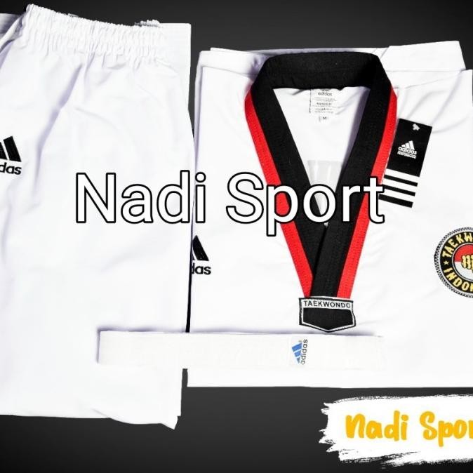 Dobok Taekwondo Adidas Anak Kerah Hitam Merah Dobok Taekwondo Adidas Original Terlaris