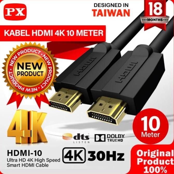 

PROMO KABEL HDMI 4K ULTRA HD HDR ARC HIGH SPEED QUALITY 10 METER PX HDMI-10