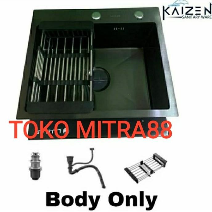 

PROMO KITCHEN SINK LUNAR 5243 BLACK BAK CUCI PIRING MINIMALIS HITAM