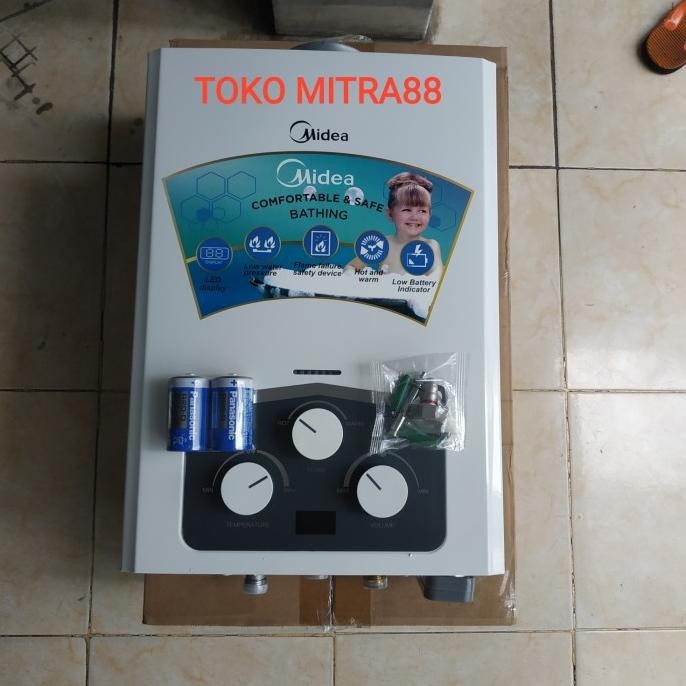 

PROMO WATER HEATER MIDEA GAS JSD 12 -- 6DG3A 6 LITER GARANSI RESMI
