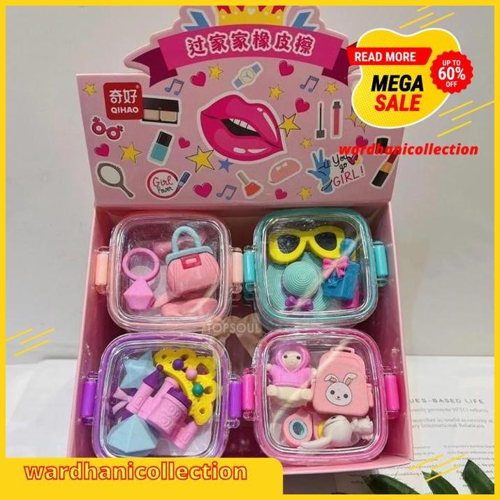 

PENGHAPUS GIRL POWER SET BOX / ERASER ANAK PUTRI KARET MAINAN KOTAK BEST QUALITY !