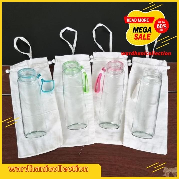 SARUNG BOTOL / TAS TUMBLER KAIN BLACU SERUT POUCH TERMOS COVER KEMASAN EKSLUSIF 
