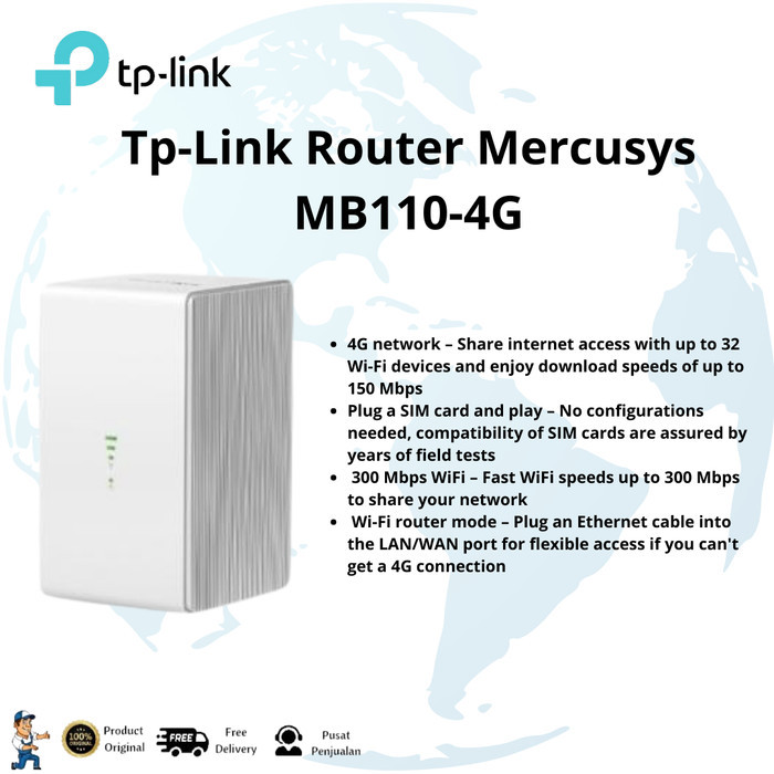 Mercusys Modem MB110-4G WiFi 4G 300Mbps router - MB110-4G