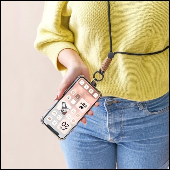 

Ataru Lanyard Color Block Strap - Hitam/Cokelat