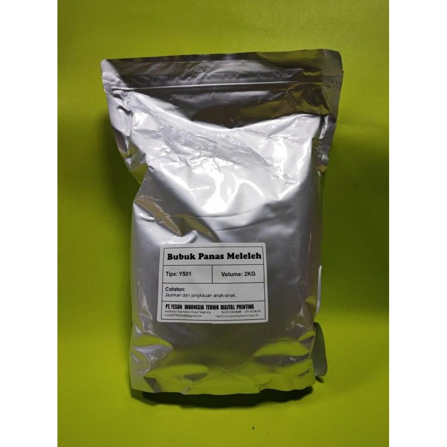 

Bubuk DTF PET Film 2kg Hot Melt Adhesive Powder Sablon DTF Tipe YS01