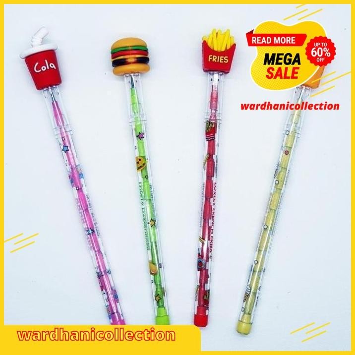 

PENSIL BENSIA KTER HAMBURGER / COKE / ICE CREAM / KENTANG GORENG BEST SELLER !