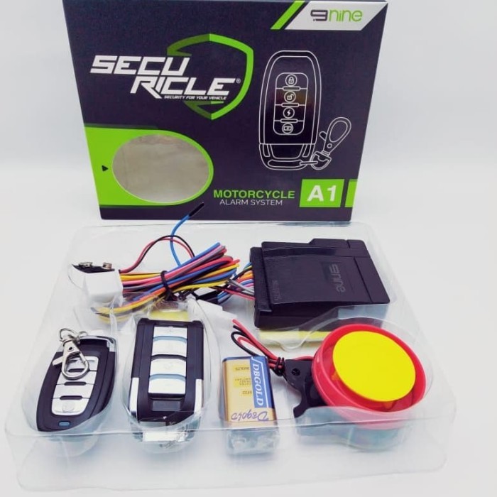 Alarm Nine 9 luminos + remote Secure Ricle + baterai cadangan