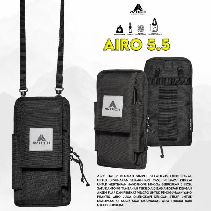 Avtech - Tas Selempang - Tas Hp - Tas Handphone Pria Wanita - Tas Pinggang Airo 5.5 DS