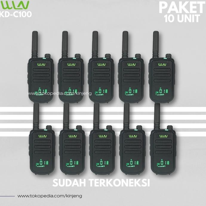 PAKET 10 HT Handy Talky WLN KD C100 UHF / Walkie Talkie WLN KD-C100U