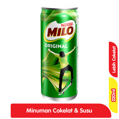 

Milo Activ-Go Minuman Susu Cokelat Original Kaleng 220 ml