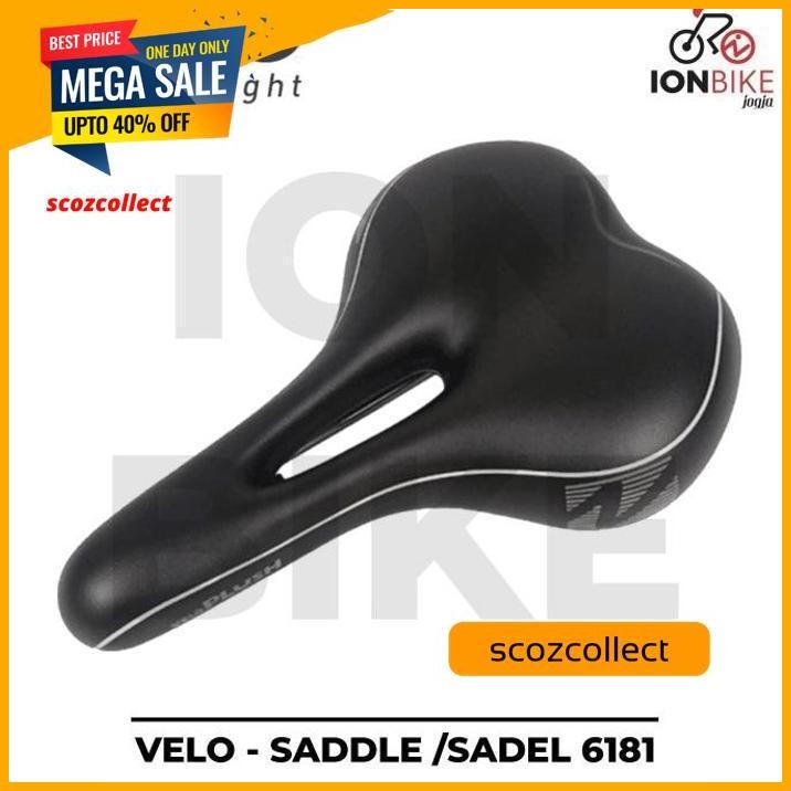 SADEL VELO 6181 GEL SADDLE LUBANG SPORTY SEPEDA MTB EMPUK ERGONOMIC MURAH ROADBIKE ROAD BIKE LIPAT S