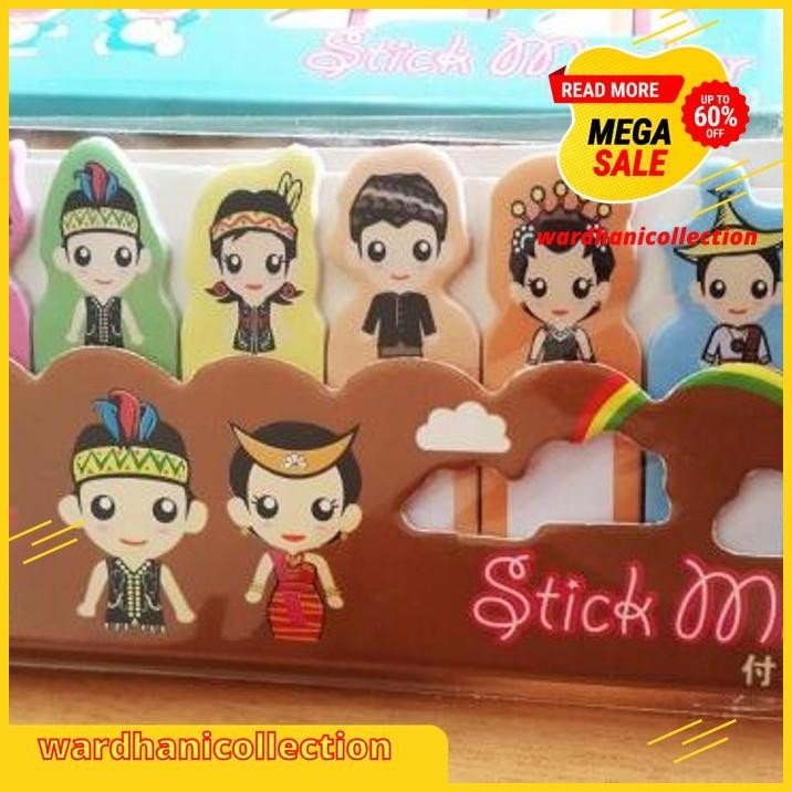 

POST IT KTER / STICK MAKER / PEMBATAS BUKU / STICKY NOTE KARTUN BEST PRODUK !!