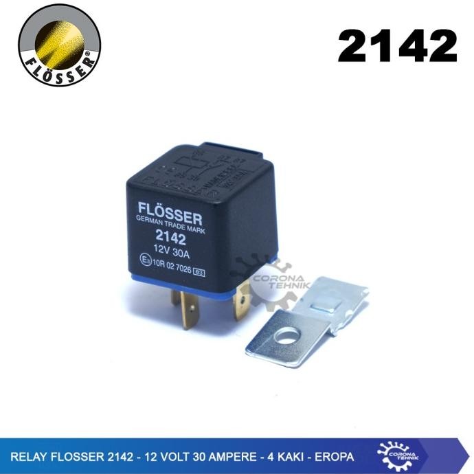 Promo Relay Flosser 2142 - 12 Volt 30 Ampere - 4 Kaki - Eropa COD