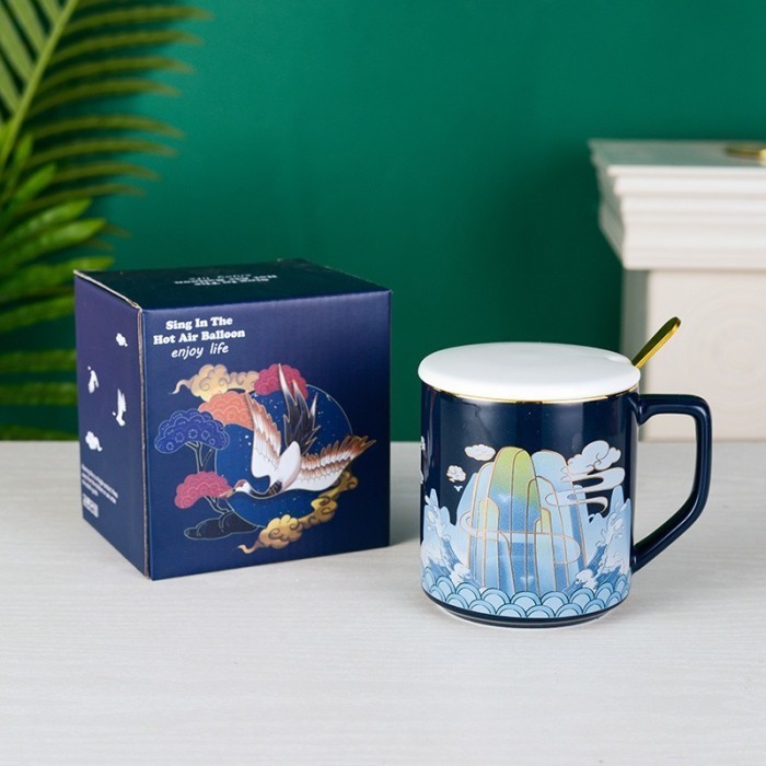 

Imlek Xian Mug / Gelas Cangkir Keramik Chinese Style Mewah Imlek Wedding - Landscape !NEW