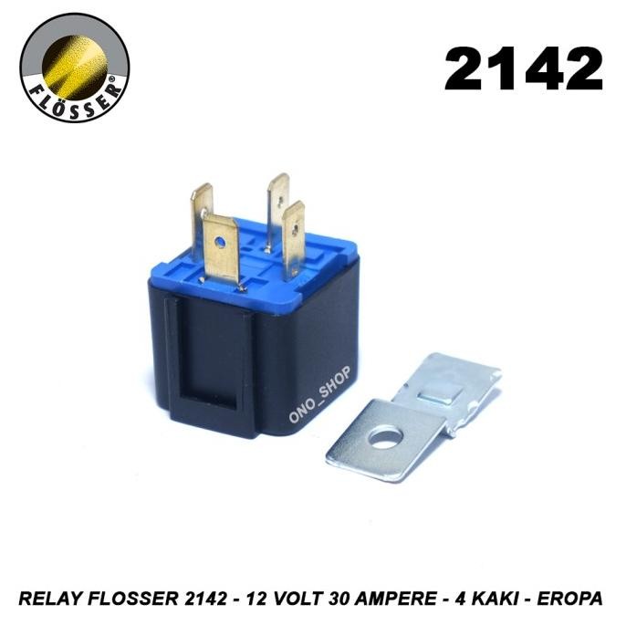 Promo Relay Flosser 12 Volt 20/30 Ampere 4 Kaki 2142 Eropa COD
