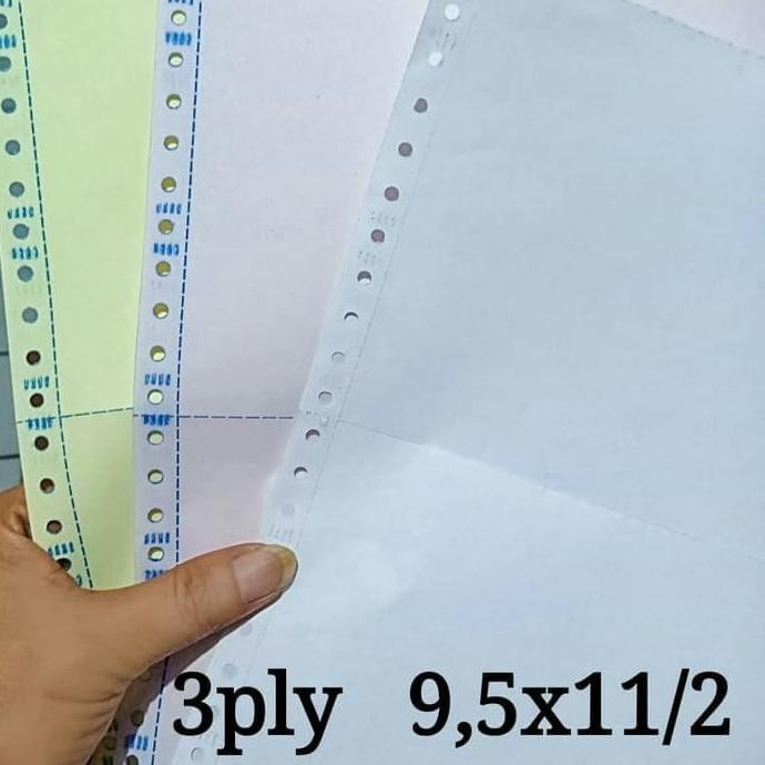 

BEBAS ONGKIR - Kertas 3ply komputer continuous form 9.5x11/2 isi 250set