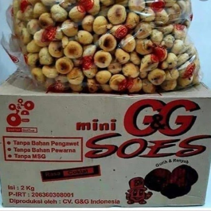 Kue Sus Kering Isi Coklat 2 Kg/ Soes Gg 1 Dus