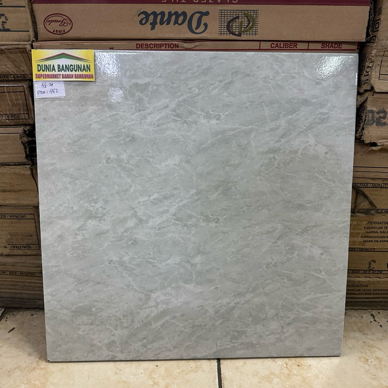 Keramik 40x40 Asia Tile Madison Grey Keramik Lantai  Glossy / Keramik Lantai Kamar / Keramik Abu Mar