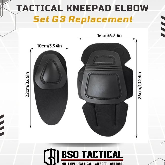 Tactical Kneepad Elbow Set G3 Replacement for Tactical Pants TT