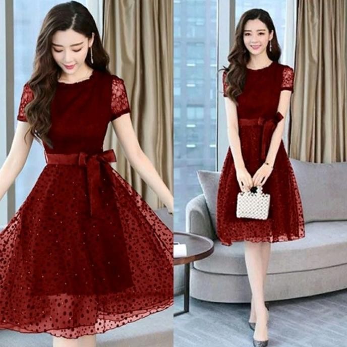 dress jumbo XXL/dress jumbo wanita/baju pesta/baju natal/dress oversiz GAM