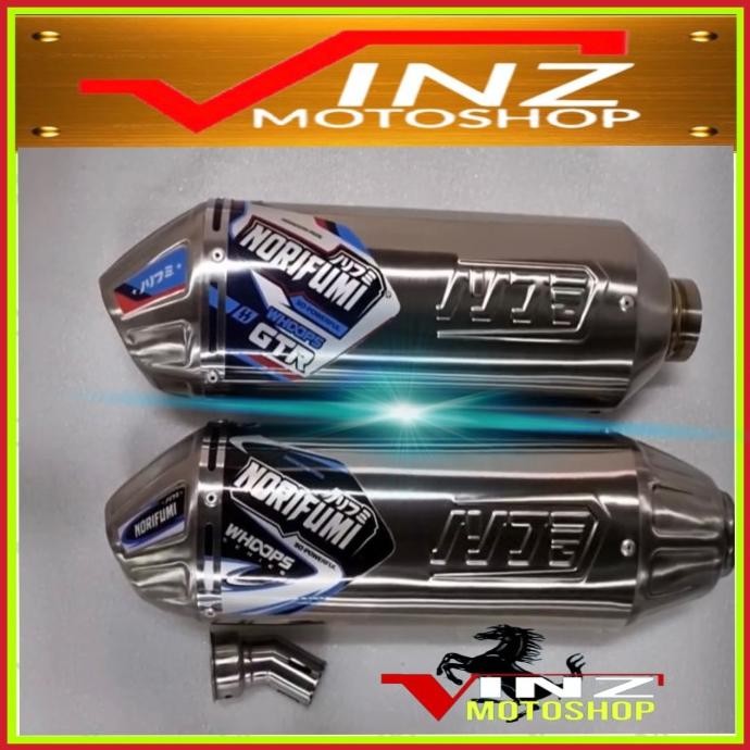 KNALPOT NORIFUMI WHOOPS GTR BORE UP KOMPETISI KLX CRF 150 WR 155 ORI