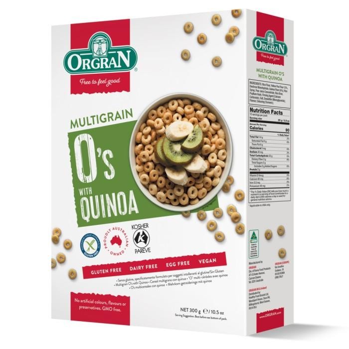 

Orgran Gluten Free Multigrain O'S With Quinoa 300Gr