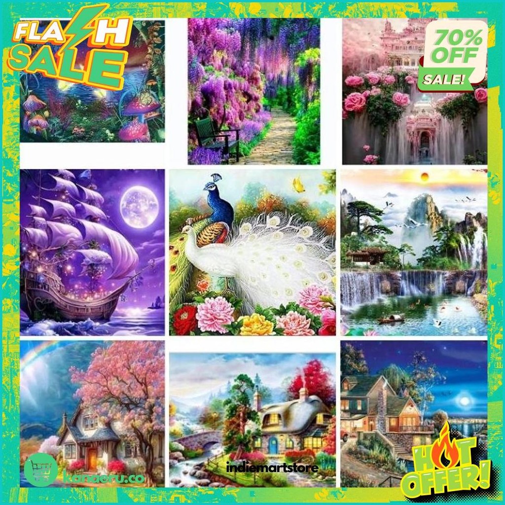 

Square 5D Full Drill Diamond Painting Kotak Diy Kerajinan Tangan Murah