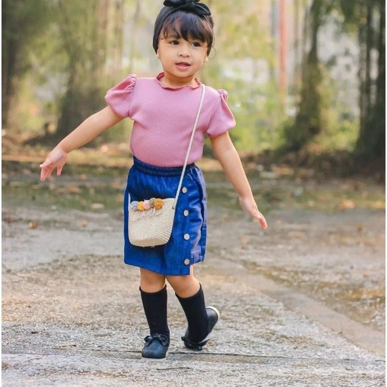 GHT Tas Anyaman Anak - Tas Rajut Anak - Tas Jerami - Tas Selempang Anak | Tas Koin Anak - Tas Anak -