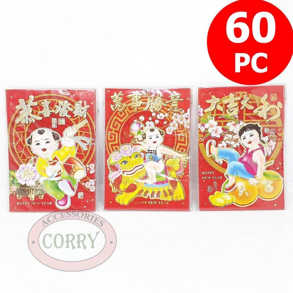 

GHT Angpao Imlek Gambar Anak Isi 60 Pc Grosir Merah 10 Cm Bulk Angpau Sincia